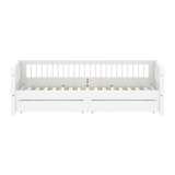 Single Bed with Crossbars and Storage, 90x200 cm, White SINGLE_BED 200 flexa-com.myshopify.com