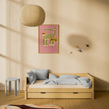 Single Bed with Pull-out Bed, 90x200 cm, Sand SINGLE_BED 200 flexa-com.myshopify.com