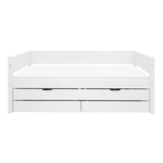 Single Bed with Pull-out Bed and Storage, 90x200 cm, White SINGLE_BED 200 flexa-com.myshopify.com