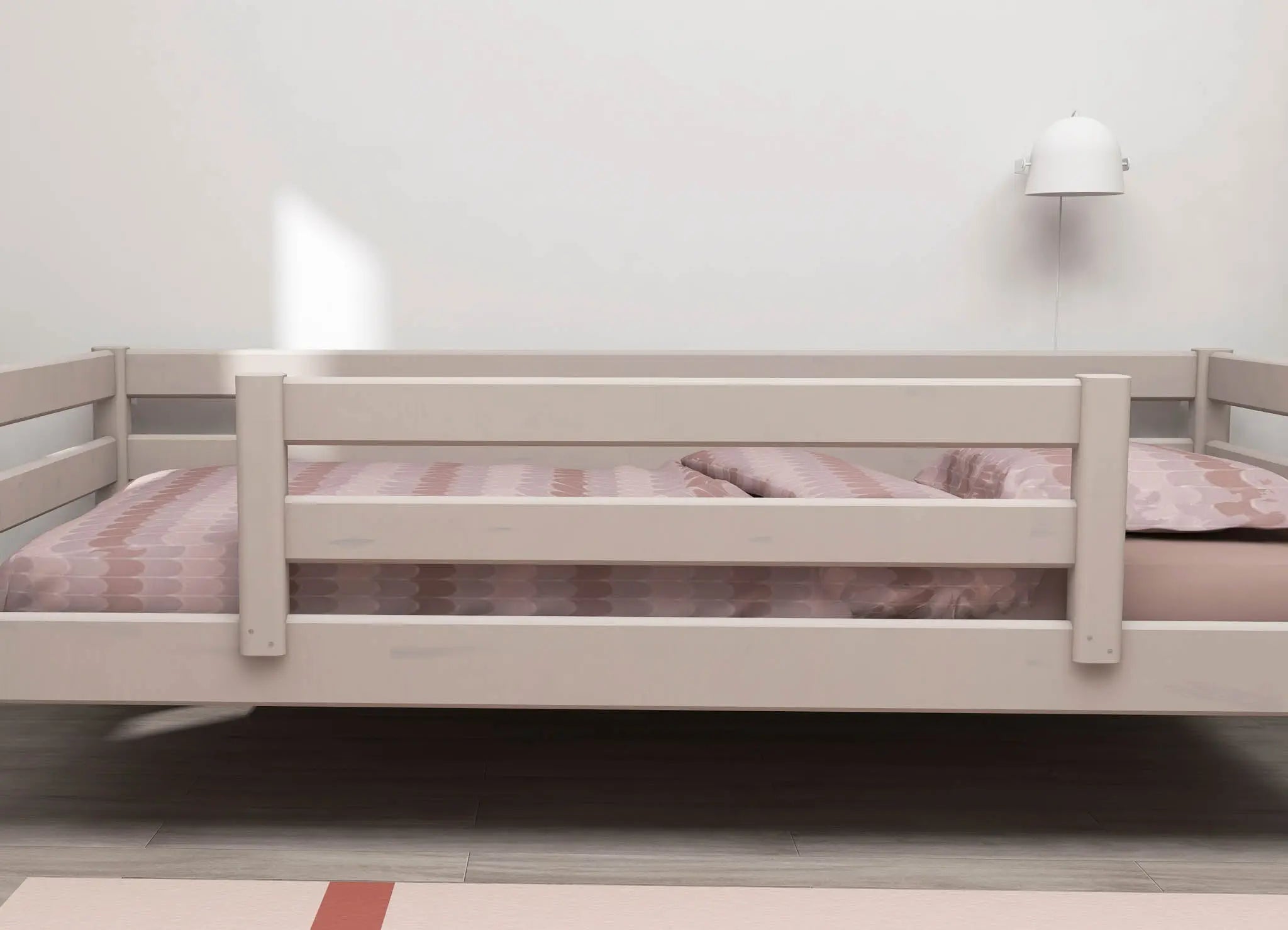 Single Bed with Safety Rail, 90x200 cm, Grey SINGLE_BED 200 flexa-com.myshopify.com