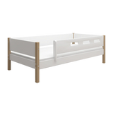Single Bed with Safety Rail, 90x200 cm, White/Oak SINGLE_BED 200 flexa-com.myshopify.com