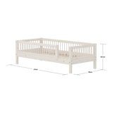 Single Bed with Safety Rail, 90x200 cm, White SINGLE_BED 200 flexa-com.myshopify.com