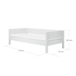 Single Bed with Safety Rail, 90x200 cm, White SINGLE_BED 200 flexa-com.myshopify.com