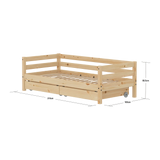 Single Bed with Storage, 90x200 cm, Pine SINGLE_BED 200 flexa-com.myshopify.com