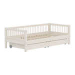 Single Bed with Storage, 90x200 cm, White SINGLE_BED 200 flexa-com.myshopify.com