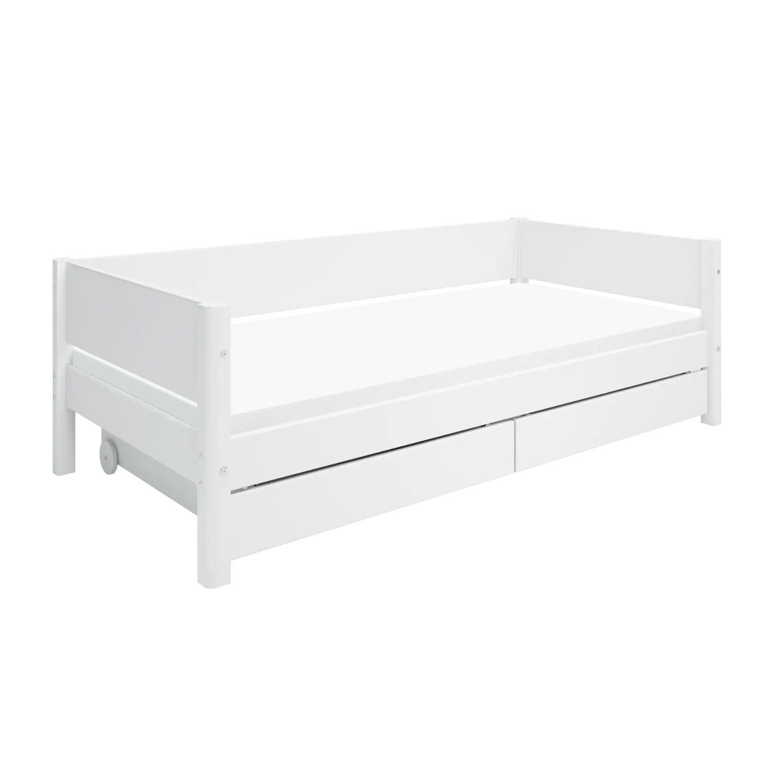 Single Bed with Storage, 90x200 cm, White SINGLE_BED 200 flexa-com.myshopify.com